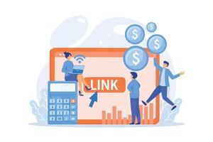 Business analytics, commerce metrics, SEO. Cost per acquisition CPA model, cost per conversion, online advertising pricing model concept, flat vector modern illustration