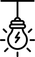 line icon for light bulb vector