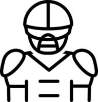 line icon for quarterback vector