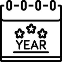 line icon for year vector