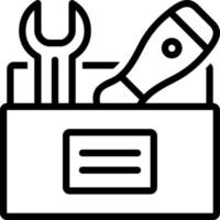 line icon for toolbox vector