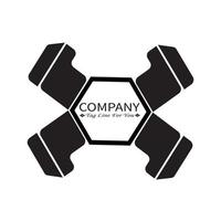 vector logo design geometry black