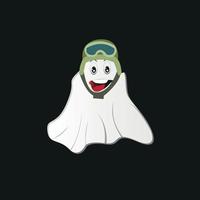 ghost vector drawing with job type character