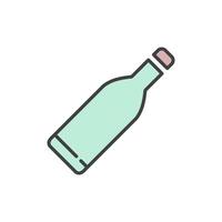 ilustración de vector de icono de botella de vidrio