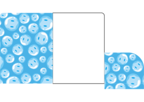 File Folder Design with Cute blue Slime pattern theme png