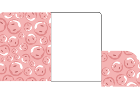 File Folder Design with Cute pink Slime pattern theme png