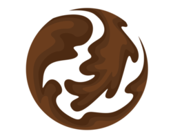 ícone do logotipo do círculo de chocolate fluindo png