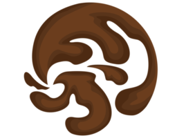 vloeiende chocola cirkel logo icoon png