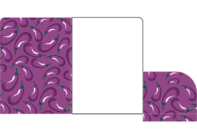 File Folder Design with eggplant pattern theme png