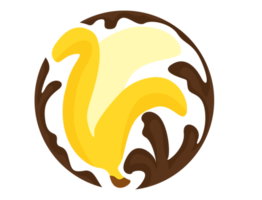 Bananen-Schokoladen-Logo-Symbol png