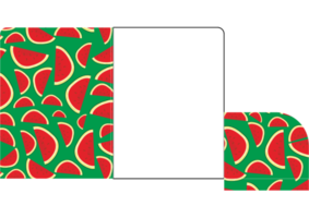 File Folder Design with slice of watermelon pattern theme png