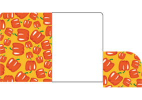 File Folder Design with orange paprika pattern theme png