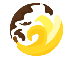 banan choklad logotyp ikon png