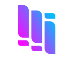 gradient color abstract logo icon png