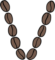 dibujo a mano alzada del alfabeto del grano de café. png
