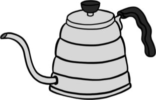 doodle croquis à main levée dessin d'équipement de café. png
