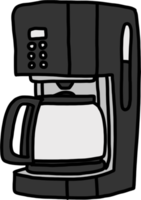 doodle freehand sketch drawing of coffee machine. png