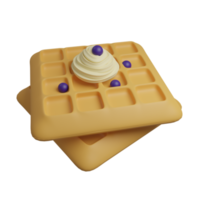 Waffel 3D-Darstellung png