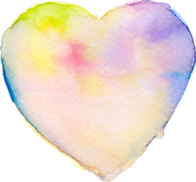 Heart shape Watercolor brush paint for love wedding or valentines day png