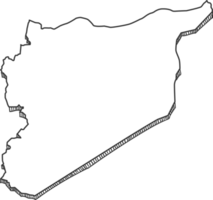 hand dragen av syrien 3d Karta png