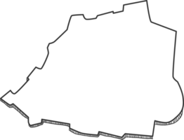 mão desenhada do mapa 3d da cidade do vaticano png