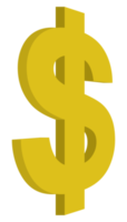 Dollar, USD Currency Icon Symbol. Dollar Money Illustration for Pictogram or for Graphic Design Element. Format PNG