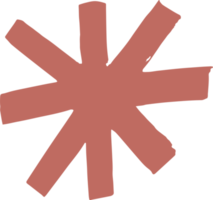 forme d'étoile boho en illustration rugueuse dessinée à la main pour l'élément de conception. png