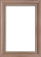 Empty picture frame with a free place inside, isolated on white photo