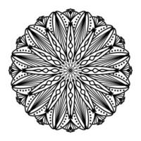 mandala negro, fondo de diseño de mandala ornamental de lujo, diseño de mandala, diseño de papel tapiz de arte de libro de colores de patrón de mandala, patrón de mosaico, tarjeta de saludo, mandala en blanco y negro vector