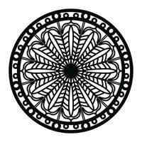 mandala negro, fondo de diseño de mandala ornamental de lujo, diseño de mandala, diseño de papel tapiz de arte de libro de colores de patrón de mandala, patrón de mosaico, tarjeta de saludo, mandala en blanco y negro vector