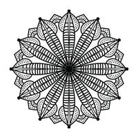 mandala negro, fondo de diseño de mandala ornamental de lujo, diseño de mandala, diseño de papel tapiz de arte de libro de colores de patrón de mandala, patrón de mosaico, tarjeta de saludo, mandala en blanco y negro vector