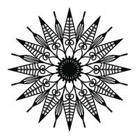 mandala negro, fondo de diseño de mandala ornamental de lujo, diseño de mandala, diseño de papel tapiz de arte de libro de colores de patrón de mandala, patrón de mosaico, tarjeta de saludo, mandala en blanco y negro vector