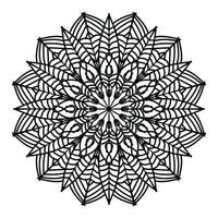 mandala negro, fondo de diseño de mandala ornamental de lujo, diseño de mandala, diseño de papel tapiz de arte de libro de colores de patrón de mandala, patrón de mosaico, tarjeta de saludo, mandala en blanco y negro vector