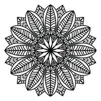 mandala negro, fondo de diseño de mandala ornamental de lujo, diseño de mandala, diseño de papel tapiz de arte de libro de colores de patrón de mandala, patrón de mosaico, tarjeta de saludo, mandala en blanco y negro vector