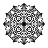 mandala negro, fondo de diseño de mandala ornamental de lujo, diseño de mandala, diseño de papel tapiz de arte de libro de colores de patrón de mandala, patrón de mosaico, tarjeta de saludo, mandala en blanco y negro vector