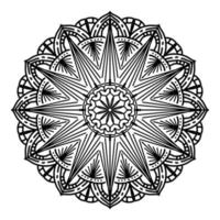 mandala negro, fondo de diseño de mandala ornamental de lujo, diseño de mandala, diseño de papel tapiz de arte de libro de colores de patrón de mandala, patrón de mosaico, tarjeta de saludo, mandala en blanco y negro vector