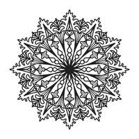 mandala negro, fondo de diseño de mandala ornamental de lujo, diseño de mandala, diseño de papel tapiz de arte de libro de colores de patrón de mandala, patrón de mosaico, tarjeta de saludo, mandala en blanco y negro vector