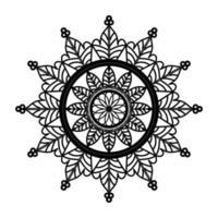 mandala negro, fondo de diseño de mandala ornamental de lujo, diseño de mandala, diseño de papel tapiz de arte de libro de colores de patrón de mandala, patrón de mosaico, tarjeta de saludo, mandala en blanco y negro vector