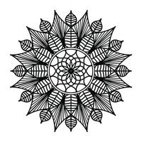 mandala negro, fondo de diseño de mandala ornamental de lujo, diseño de mandala, diseño de papel tapiz de arte de libro de colores de patrón de mandala, patrón de mosaico, tarjeta de saludo, mandala en blanco y negro vector