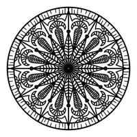 mandala negro, fondo de diseño de mandala ornamental de lujo, diseño de mandala, diseño de papel tapiz de arte de libro de colores de patrón de mandala, patrón de mosaico, tarjeta de saludo, mandala en blanco y negro vector