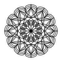 mandala negro, fondo de diseño de mandala ornamental de lujo, diseño de mandala, diseño de papel tapiz de arte de libro de colores de patrón de mandala, patrón de mosaico, tarjeta de saludo, mandala en blanco y negro vector