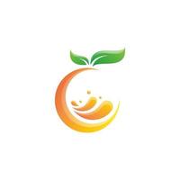 Orange logo design Vector icon illustration