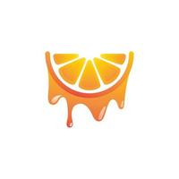 Ilustración de icono de vector de diseño de logotipo naranja