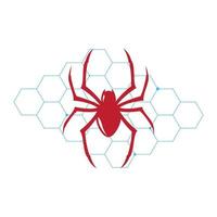 Diseño de ilustración de vector de diseño de icono de araña