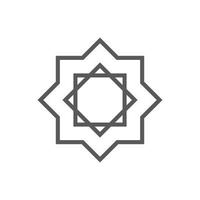 símbolo abstracto musulmán, vector islámico