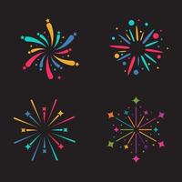 Ilustración de icono de vector de fuegos artificiales