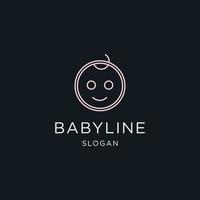 logotipo de plantilla de logotipo divertido bebé para empresas e industriales vector