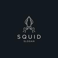 logo icon squid , Stylized image of squid isolated logo template, vector