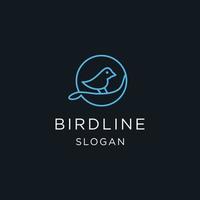 bird logo vector line outline monoline art icon