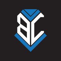 BL letter logo design on black background. BL creative initials letter logo concept. BL letter design. vector